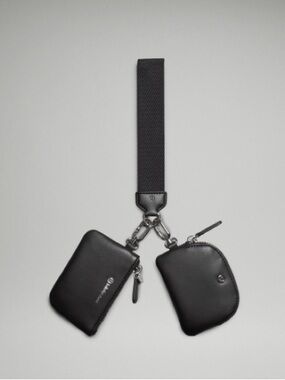 Lululemon Black Dual Pouch Keychain
